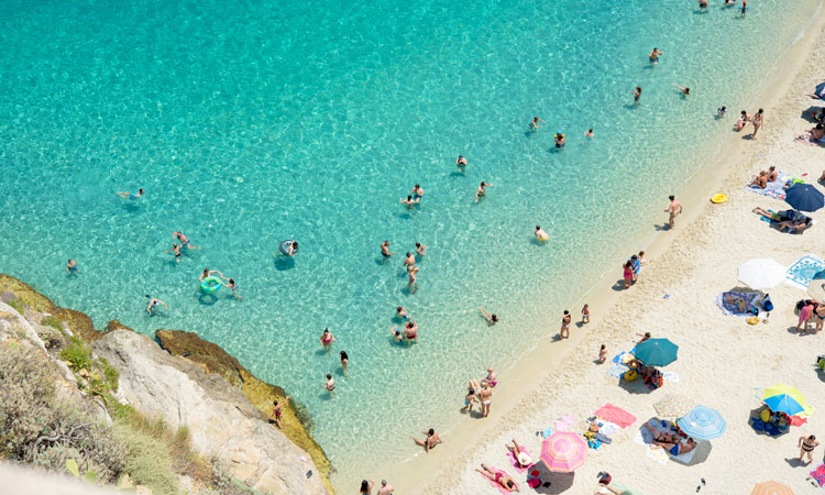 Spiaggia di Marina dell'Isola di Tropea con i bambini